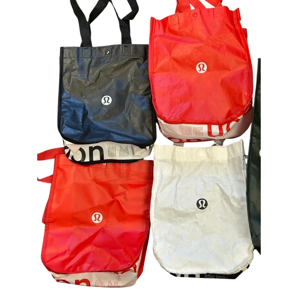 Lululemon Reusable Tote Bags Collection Set Shopping Grocery‎ Bags lot of 5